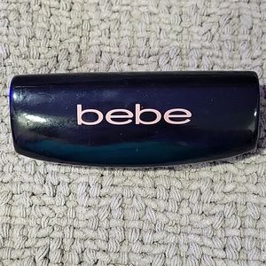 Black bebe Hard Clamshell Glass Case with Lint Towel